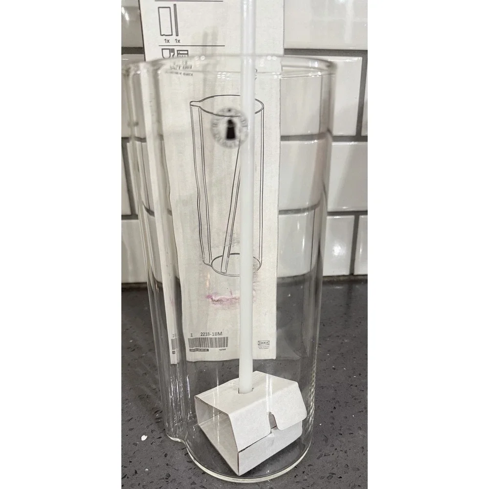 NEW Ikea VARMBLIXT‎ Cocktail Pitcher Stirrer Clear Glass Hand Made